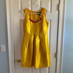 Miss Sixty M60 Gold Dress Fuschia Beading